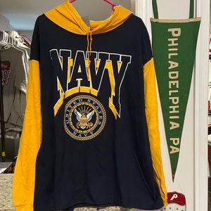 Vintage Mens Large US Navy Pullover Hoodie